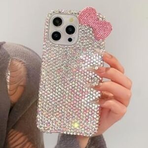 NEW Crystal Rhinestines Bling iPhone 17 Case Pink Bow